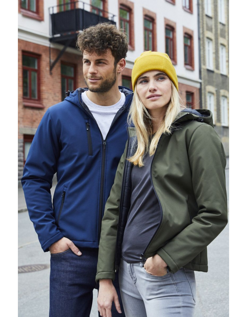 Jachetă softshell, căptușită cu glugă pentru bărbați