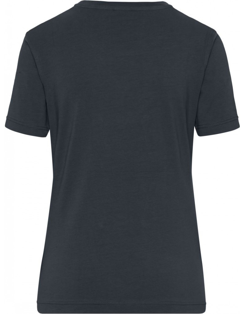 JN 1801 Tricou elastic de lucru pentru femei, din bumbac organic – culoare uni