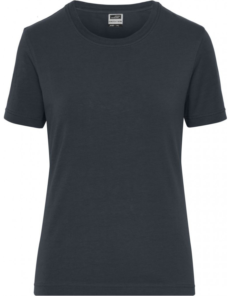 JN 1801 Tricou elastic de lucru pentru femei, din bumbac organic – culoare uni