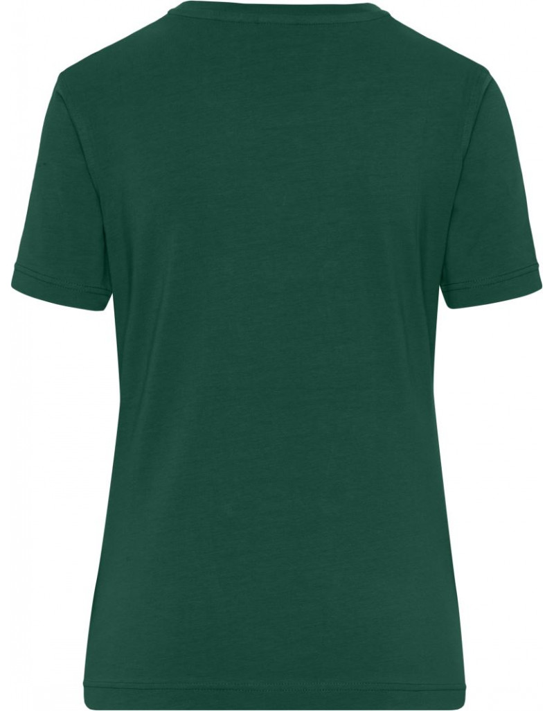 JN 1801 Tricou elastic de lucru pentru femei, din bumbac organic – culoare uni