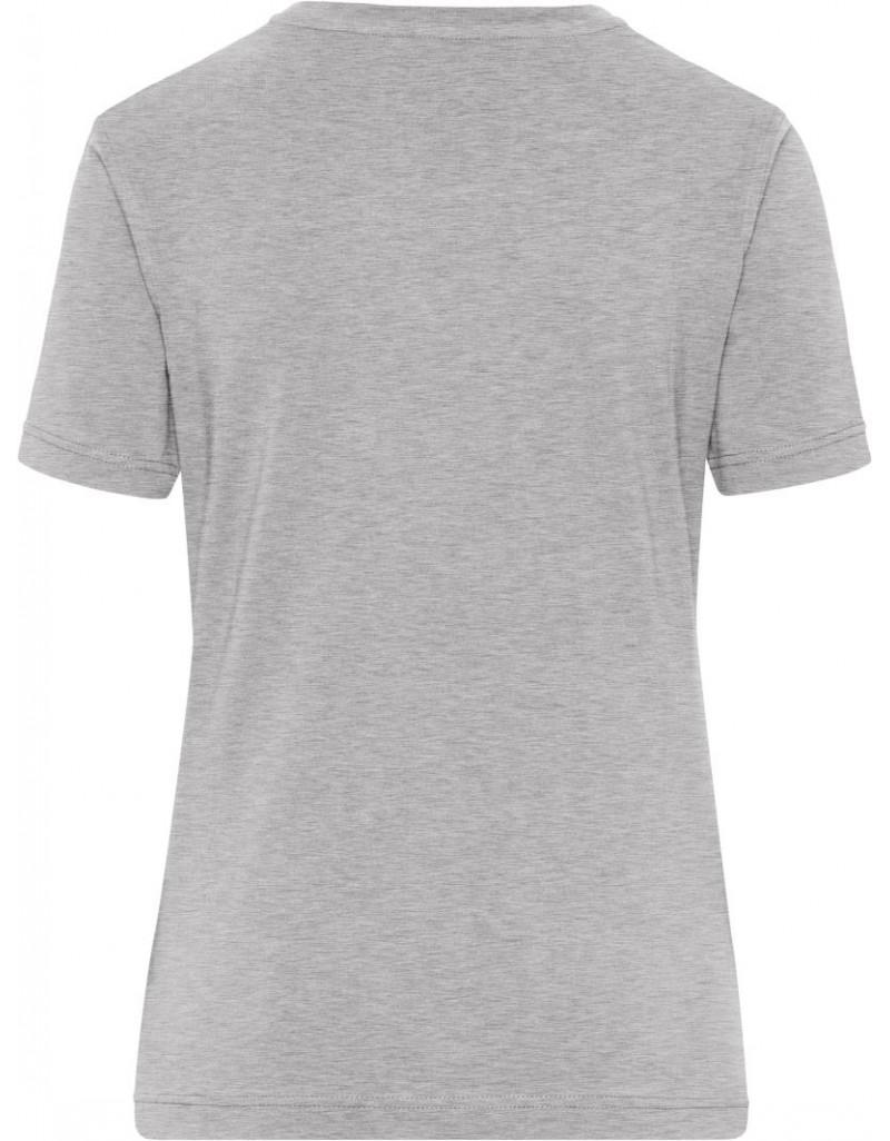 JN 1801 Tricou elastic de lucru pentru femei, din bumbac organic – culoare uni