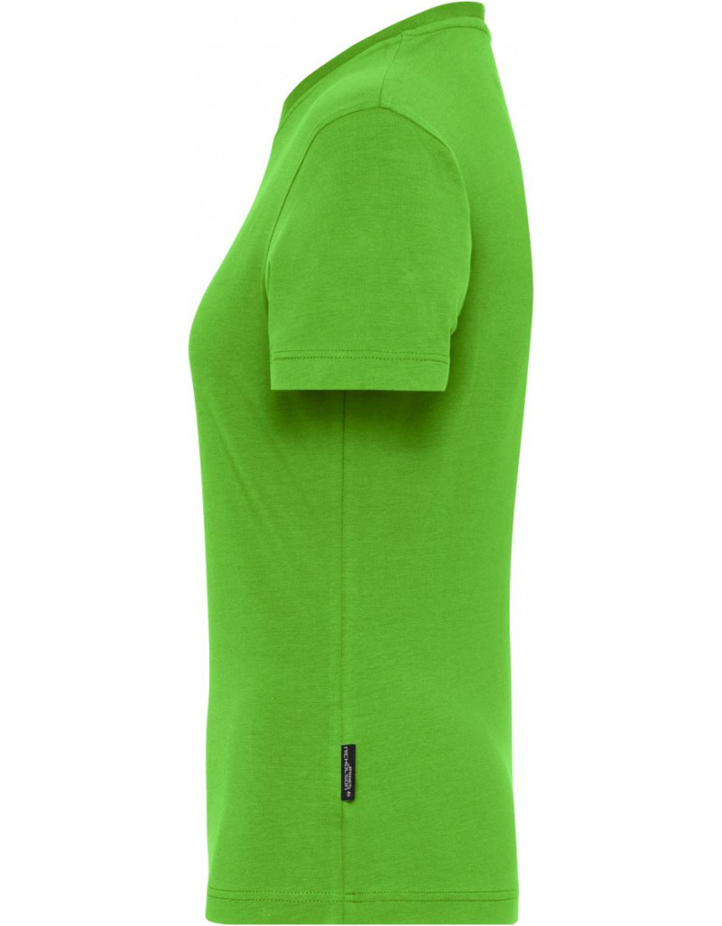 JN 1801 Tricou elastic de lucru pentru femei, din bumbac organic – culoare uni