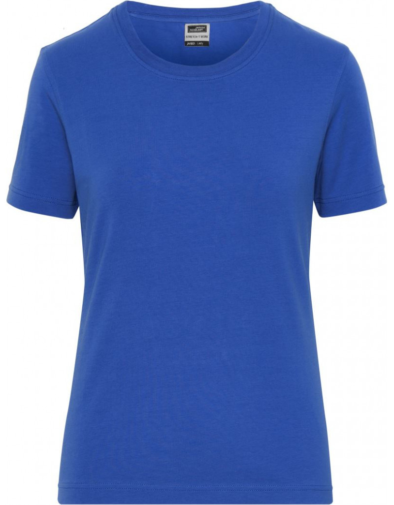 JN 1801 Tricou elastic de lucru pentru femei, din bumbac organic – culoare uni