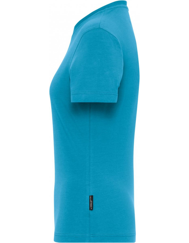 JN 1801 Tricou elastic de lucru pentru femei, din bumbac organic – culoare uni