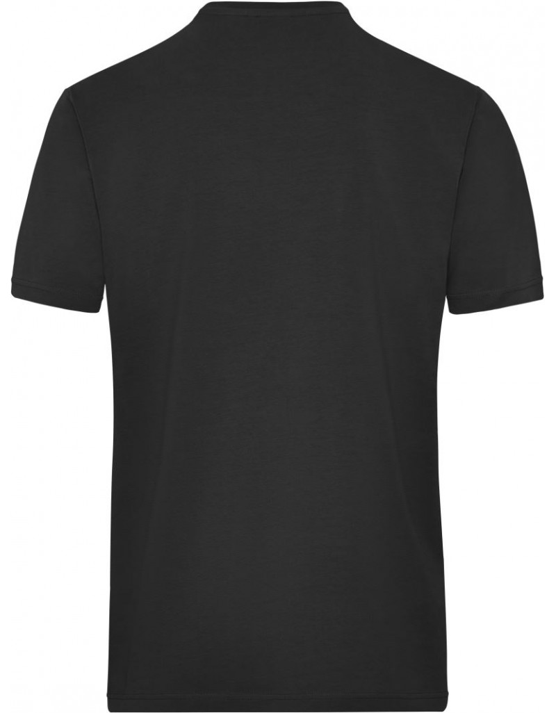 JN 1802 Tricou elastic pentru bărbați din bumbac organic, pentru lucru – Culoare uniformă