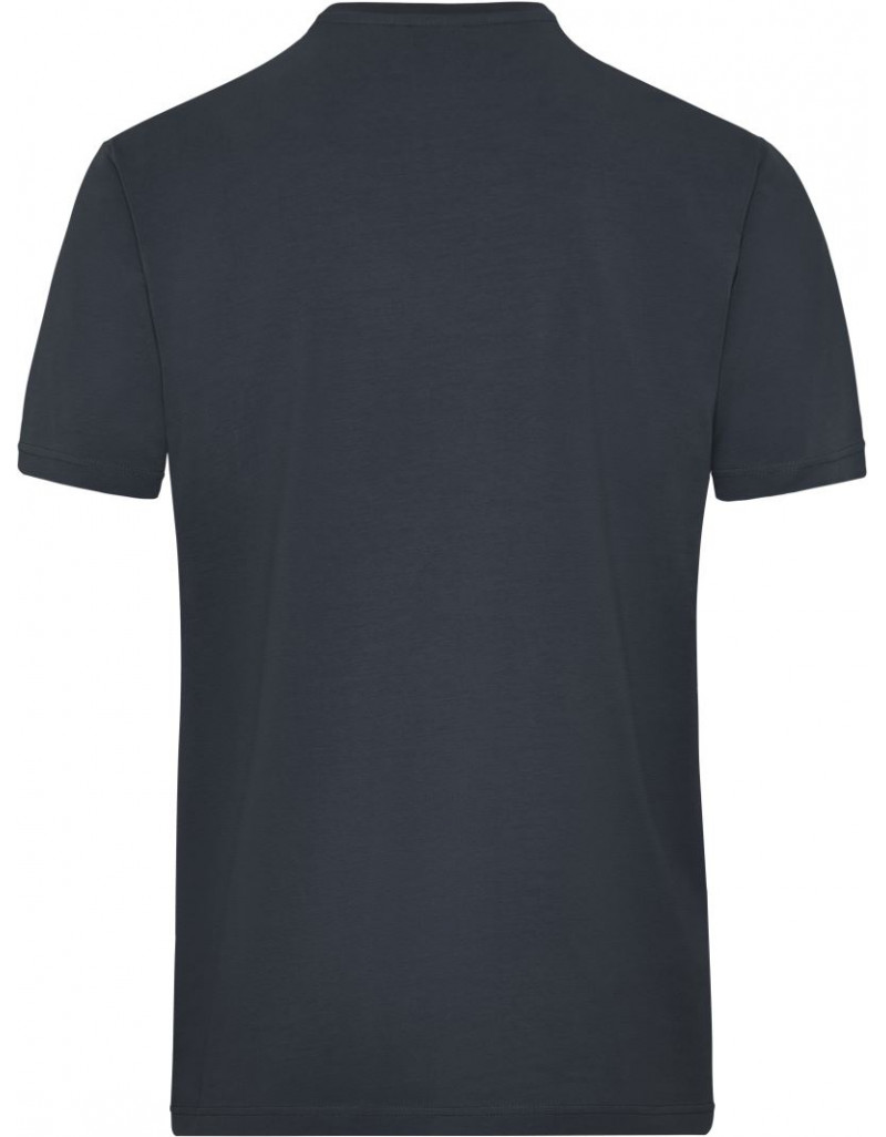 JN 1802 Tricou elastic pentru bărbați din bumbac organic, pentru lucru – Culoare uniformă