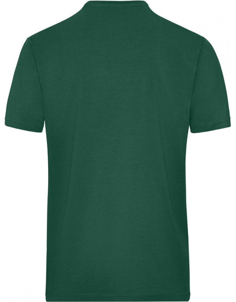 JN 1802 Tricou elastic pentru bărbați din bumbac organic, pentru lucru – Culoare uniformă
