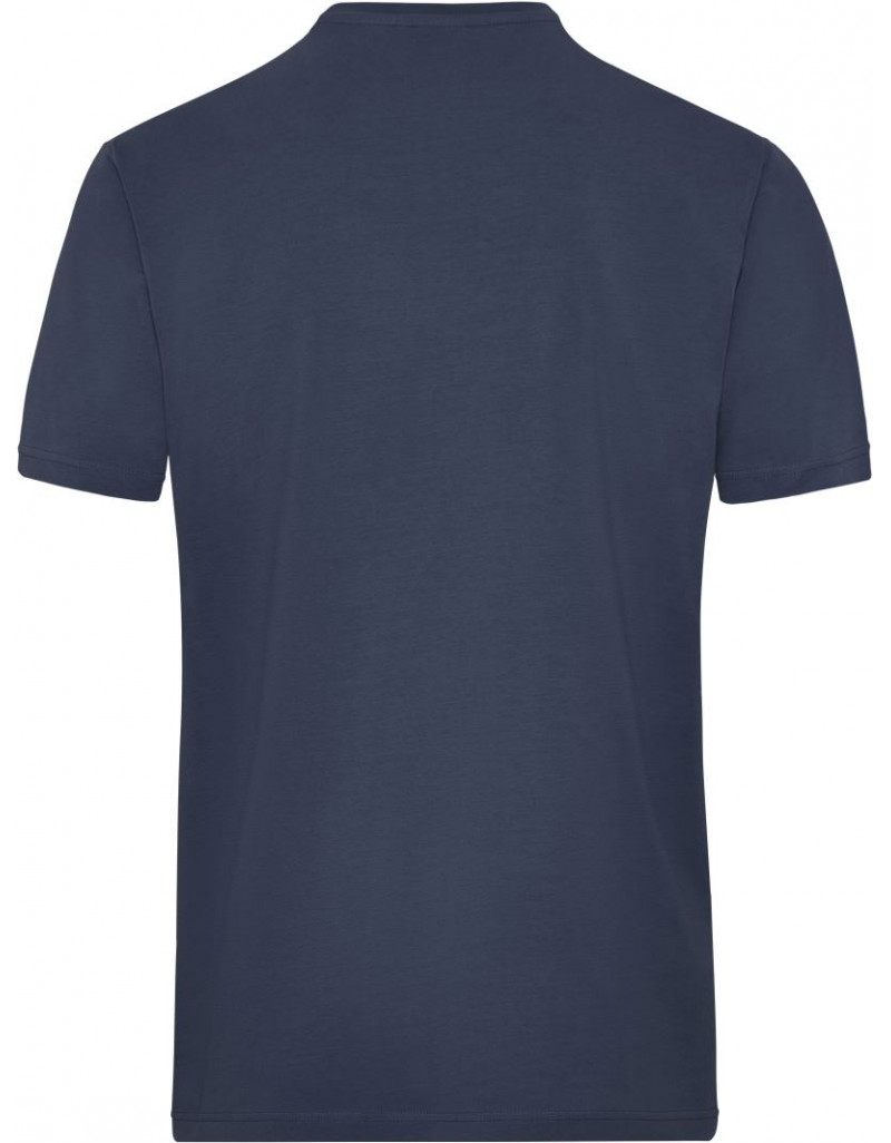 JN 1802 Tricou elastic pentru bărbați din bumbac organic, pentru lucru – Culoare uniformă