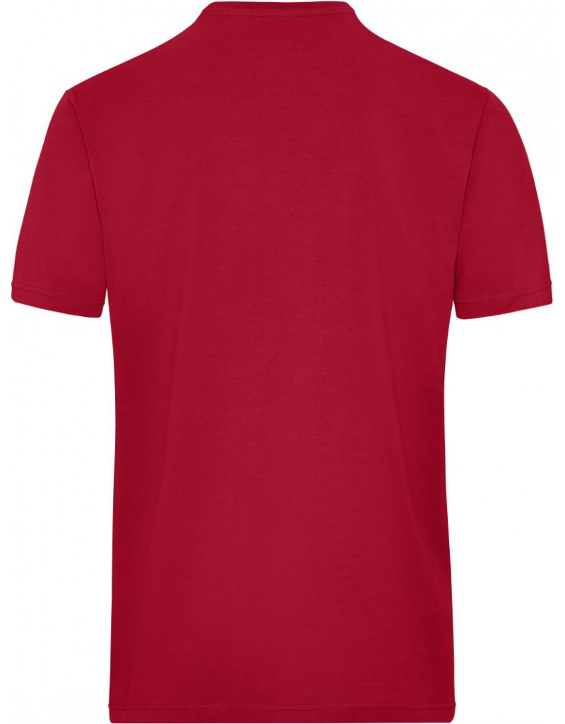 JN 1802 Tricou elastic pentru bărbați din bumbac organic, pentru lucru – Culoare uniformă