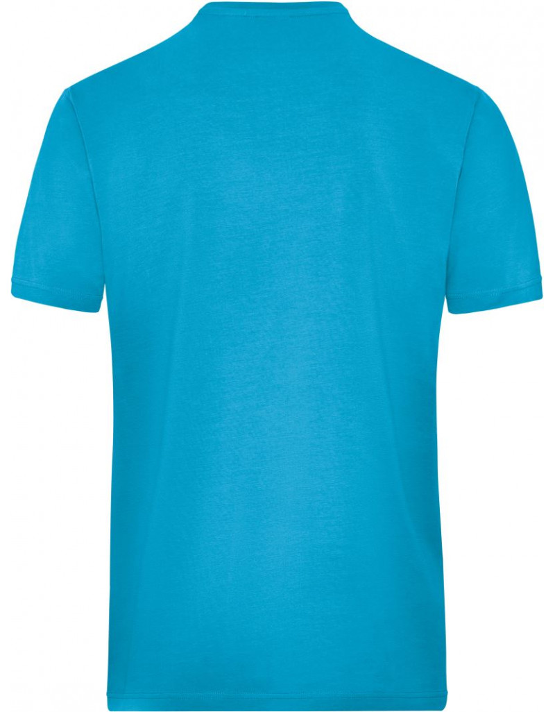 JN 1802 Tricou elastic pentru bărbați din bumbac organic, pentru lucru – Culoare uniformă
