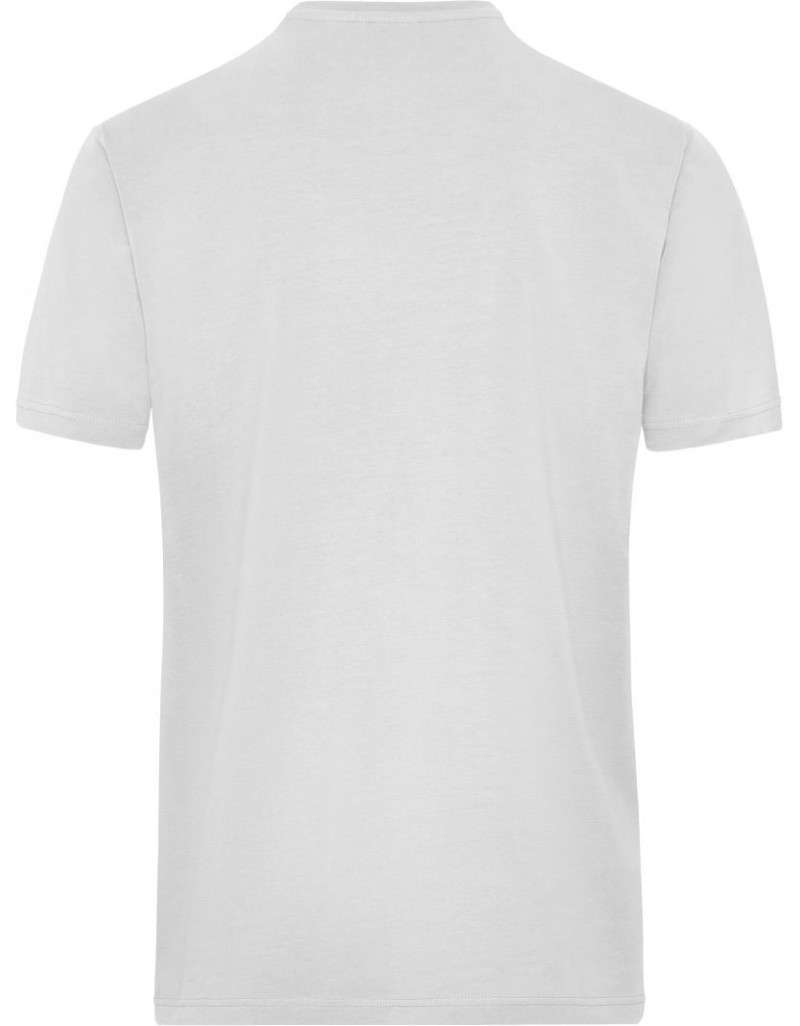 JN 1802 Tricou elastic pentru bărbați din bumbac organic, pentru lucru – Culoare uniformă