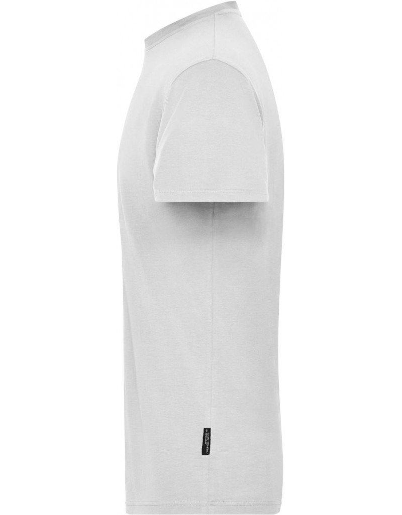 JN 1802 Tricou elastic pentru bărbați din bumbac organic, pentru lucru – Culoare uniformă