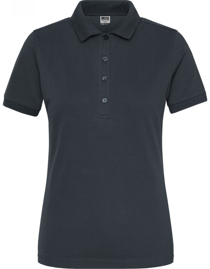 JN 1805 Polo elastic de lucru pentru femei, din bumbac organic – culoare uniformă