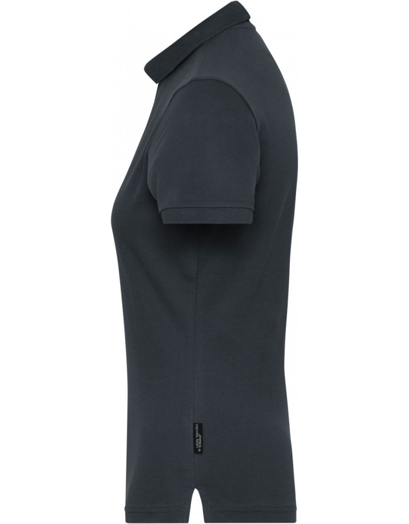 JN 1805 Polo elastic de lucru pentru femei, din bumbac organic – culoare uniformă