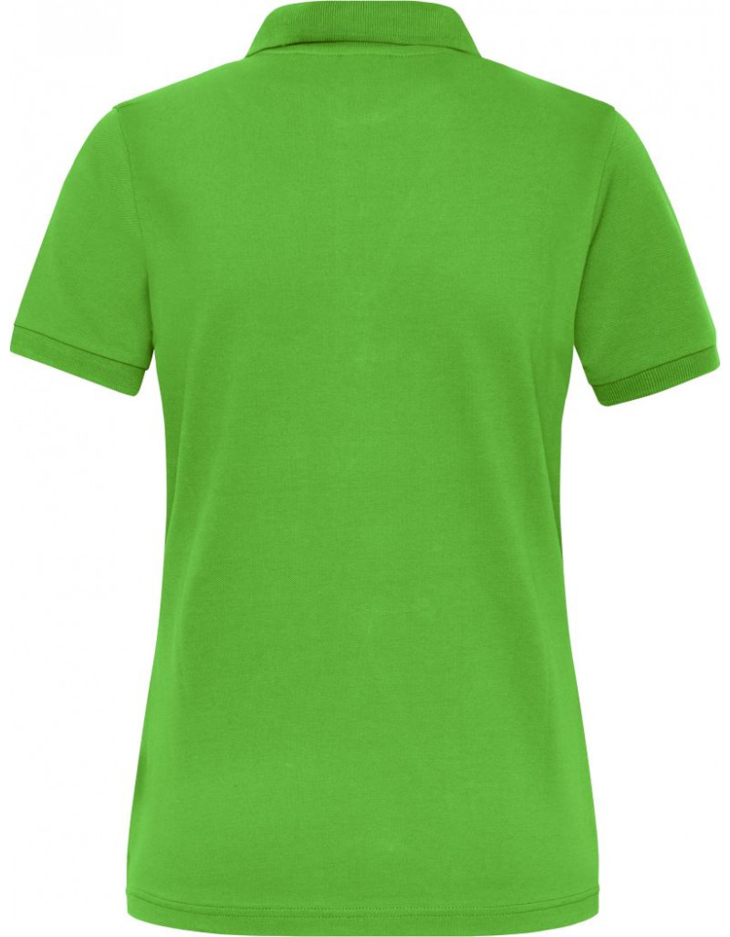 JN 1805 Polo elastic de lucru pentru femei, din bumbac organic – culoare uniformă