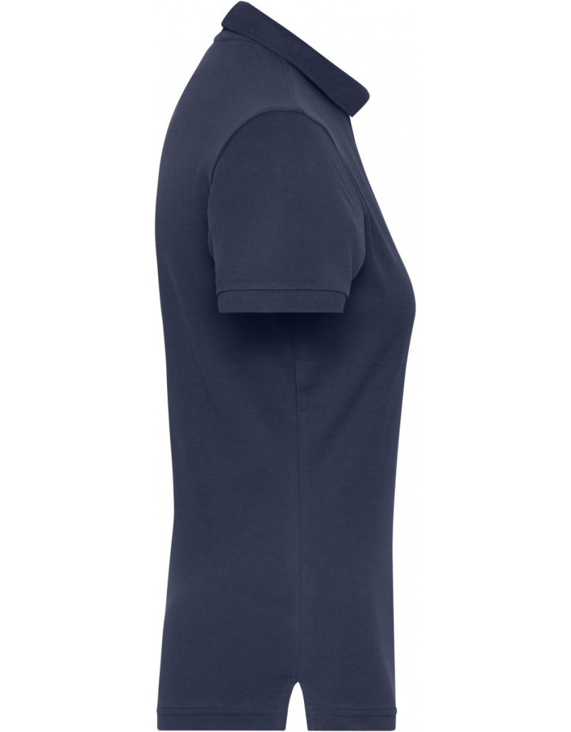 JN 1805 Polo elastic de lucru pentru femei, din bumbac organic – culoare uniformă