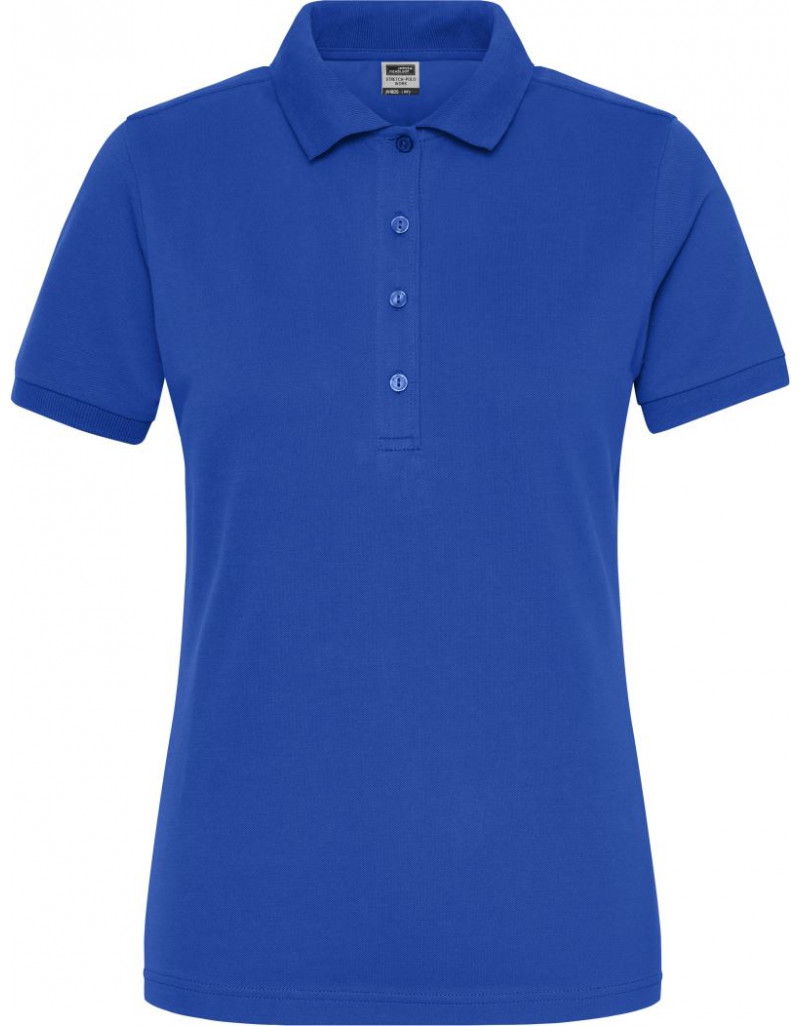 JN 1805 Polo elastic de lucru pentru femei, din bumbac organic – culoare uniformă