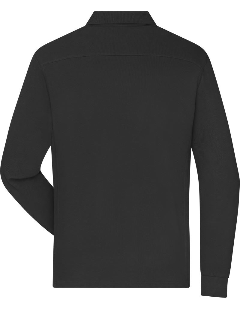 JN 1842 Polo de lucru pentru bărbați, din material piqué, cu mânecă lungă