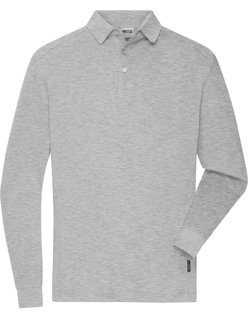 JN 1842 Polo de lucru pentru bărbați, din material piqué, cu mânecă lungă