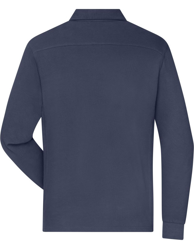JN 1842 Polo de lucru pentru bărbați, din material piqué, cu mânecă lungă