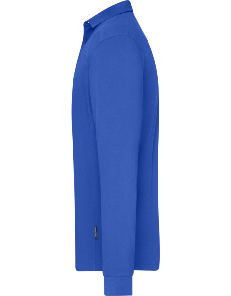 JN 1842 Polo de lucru pentru bărbați, din material piqué, cu mânecă lungă