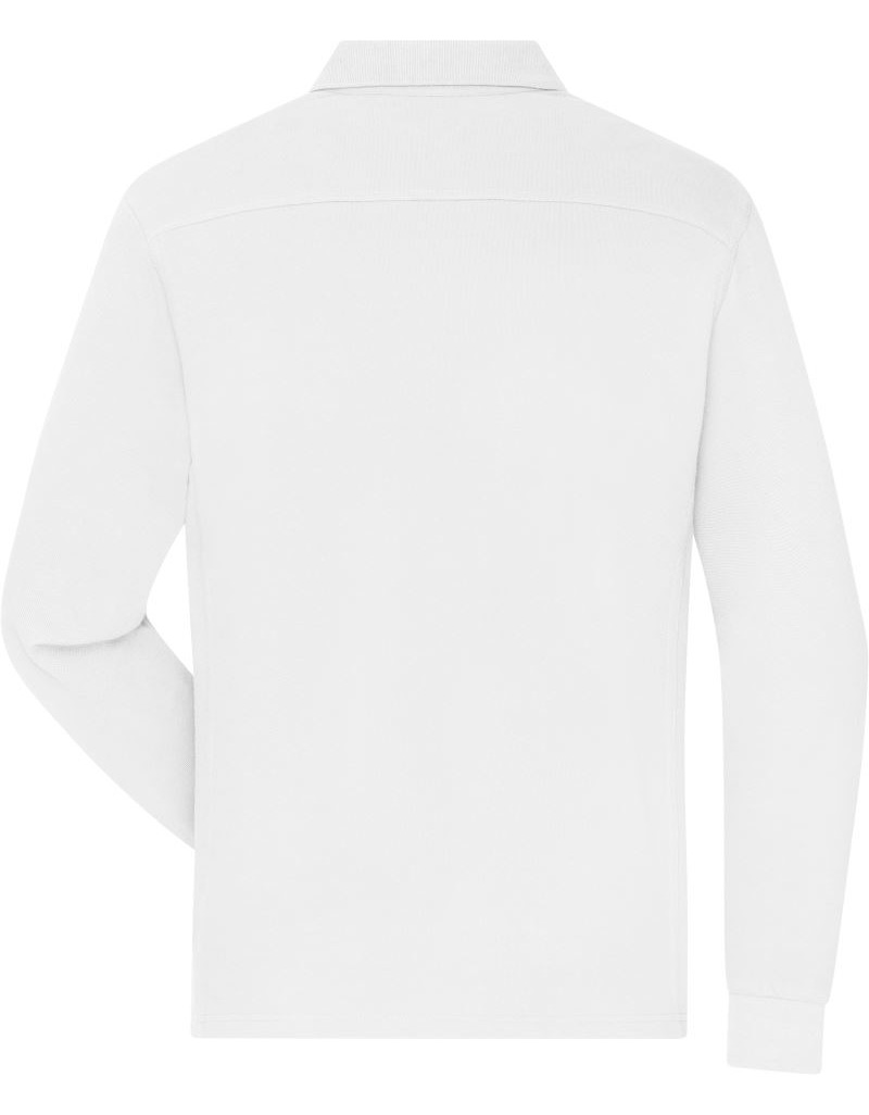 JN 1842 Polo de lucru pentru bărbați, din material piqué, cu mânecă lungă
