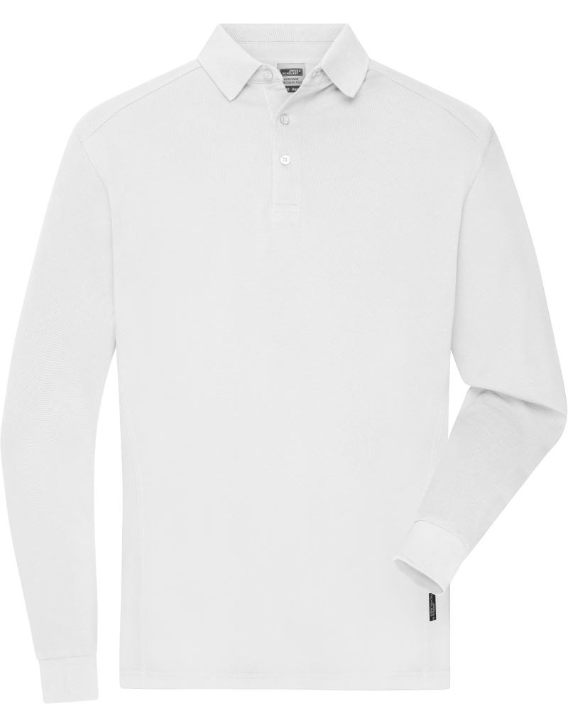 JN 1842 Polo de lucru pentru bărbați, din material piqué, cu mânecă lungă