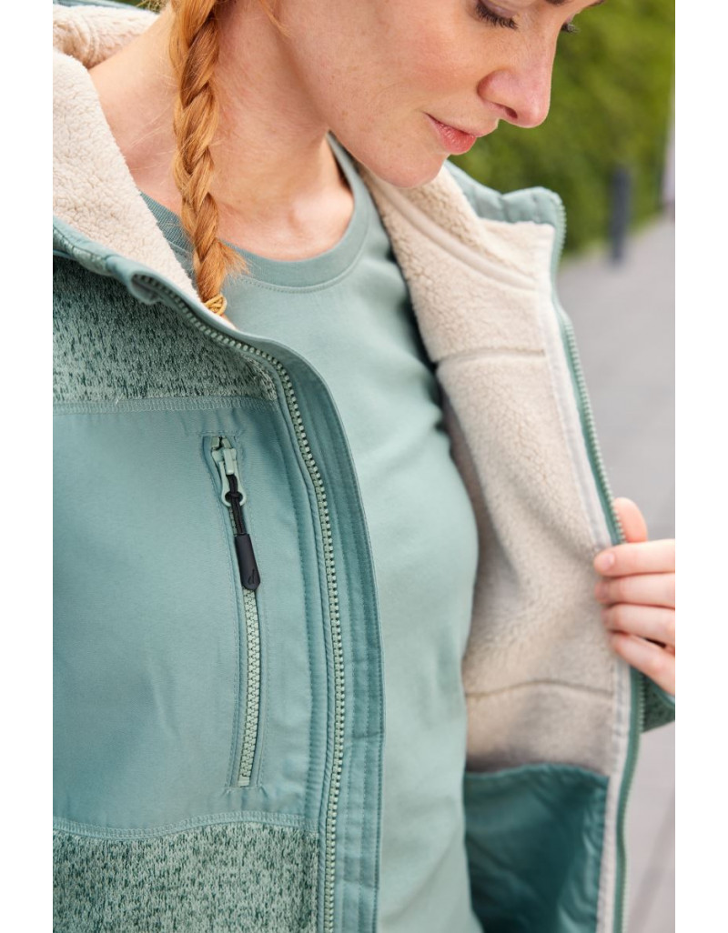 JN 1874 Jachetă din fleece tricotat