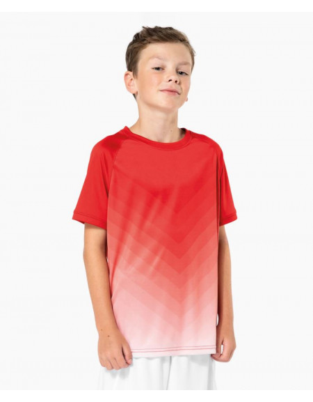 PA 4048 Tricou sport pentru copii, cu degrade de culoare