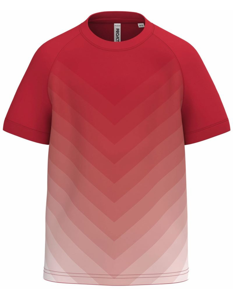 PA 4048 Tricou sport pentru copii, cu degrade de culoare