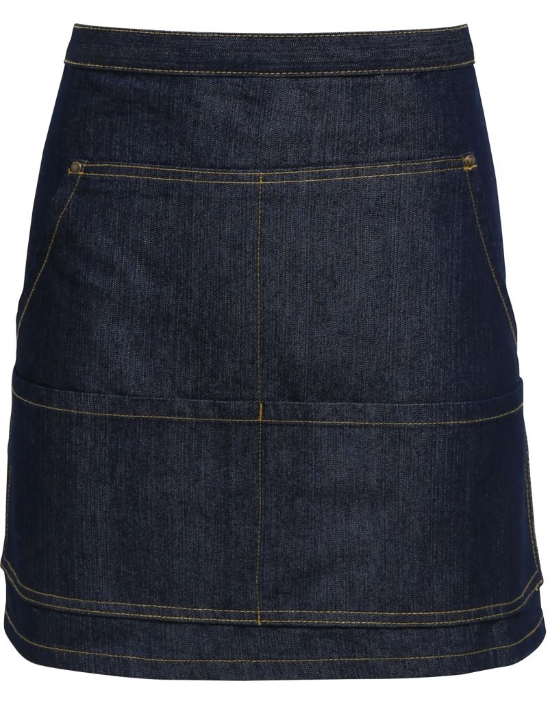 Șorț scurt cu bretele din denim