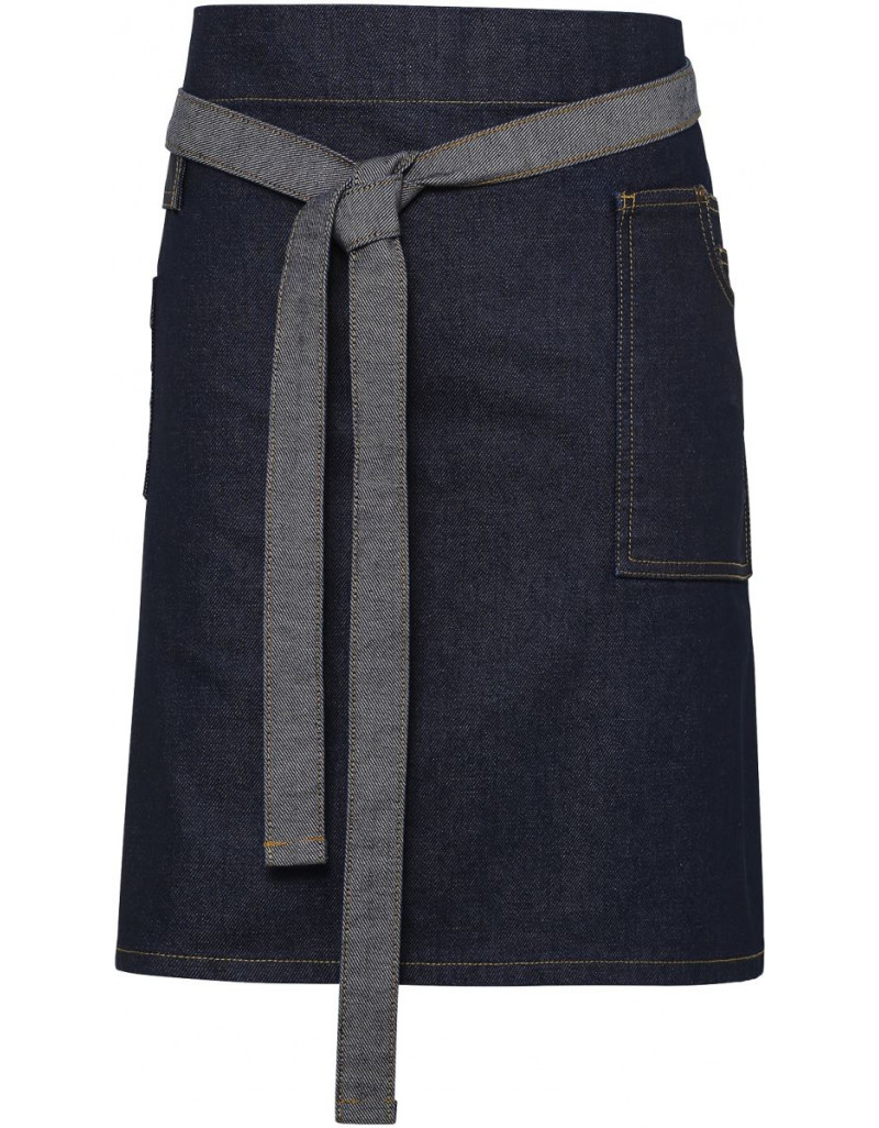 Șorț scurt cu bretele din denim „Divizie”