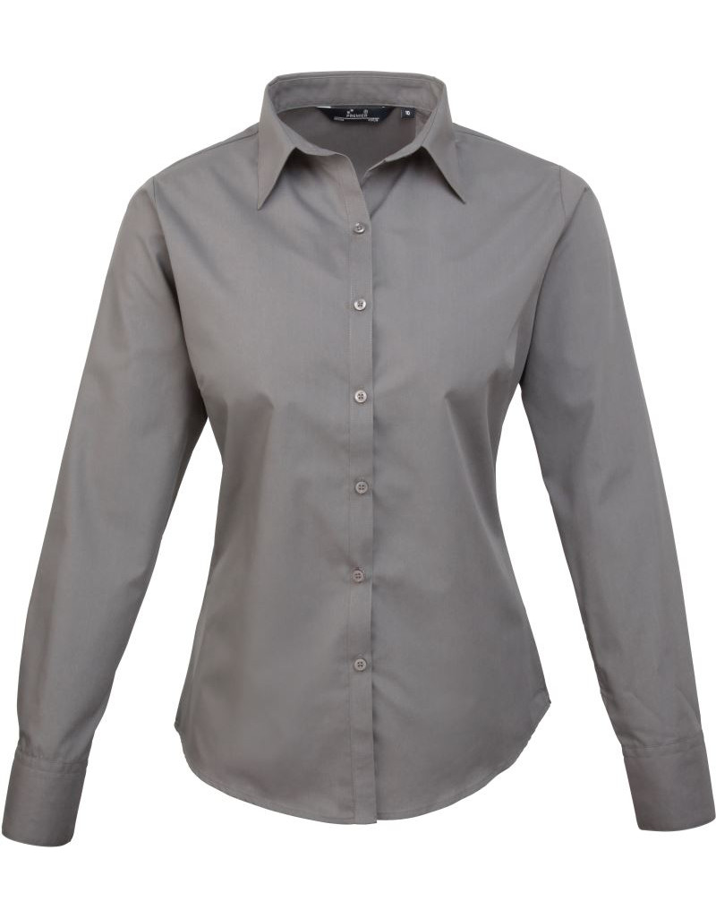 PR 300 Bluză din poplin cu mânecă lungă