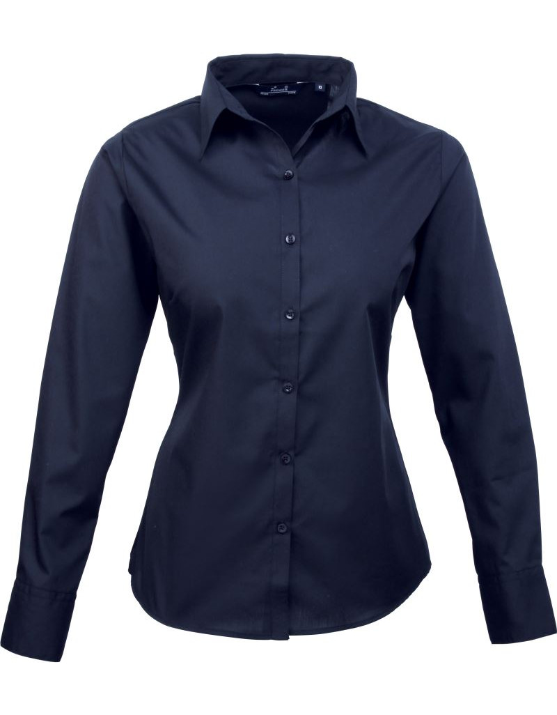 PR 300 Bluză din poplin cu mânecă lungă