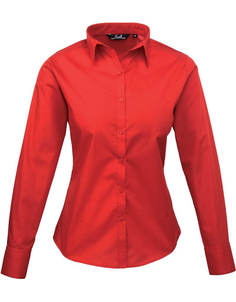 PR 300 Bluză din poplin cu mânecă lungă