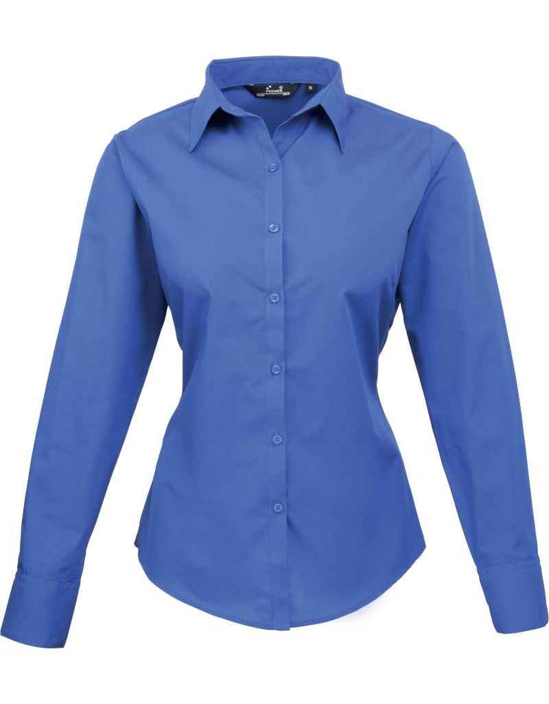 PR 300 Bluză din poplin cu mânecă lungă