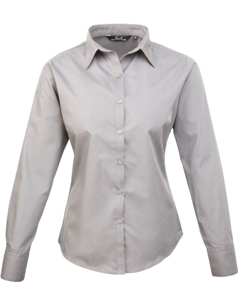 PR 300 Bluză din poplin cu mânecă lungă