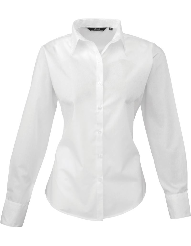 PR 300 Bluză din poplin cu mânecă lungă