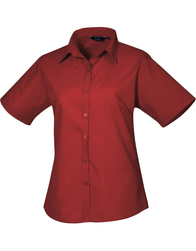 PR 302 Bluză din poplin cu mânecă scurtă