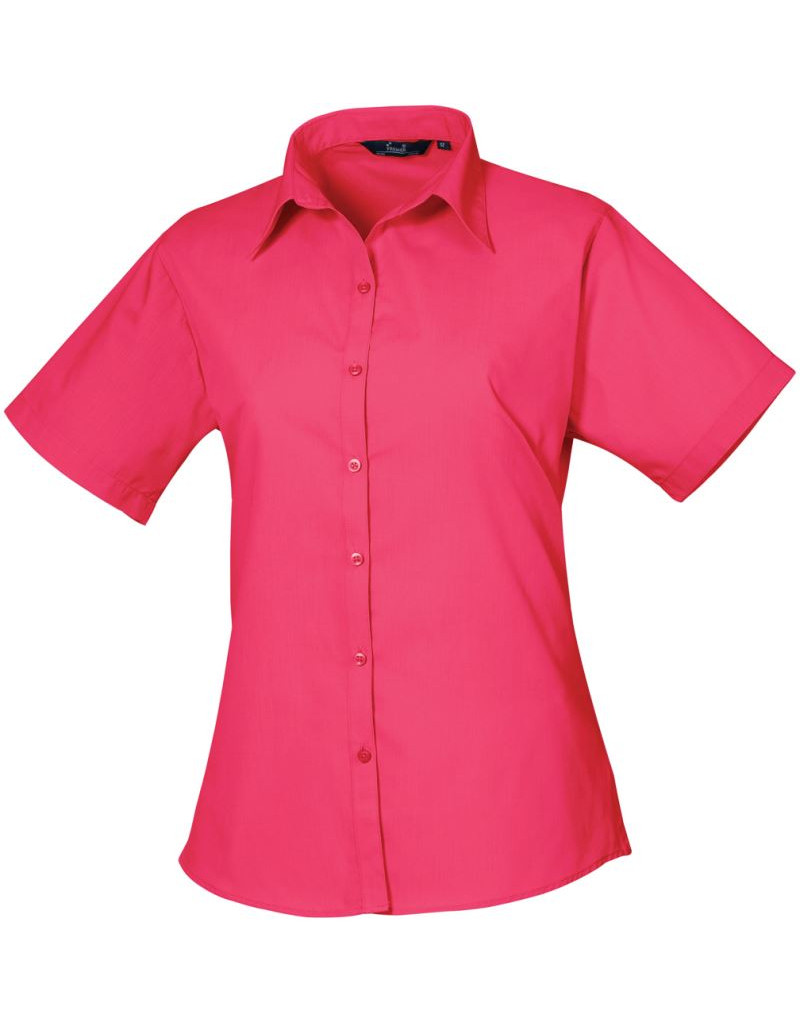 PR 302 Bluză din poplin cu mânecă scurtă