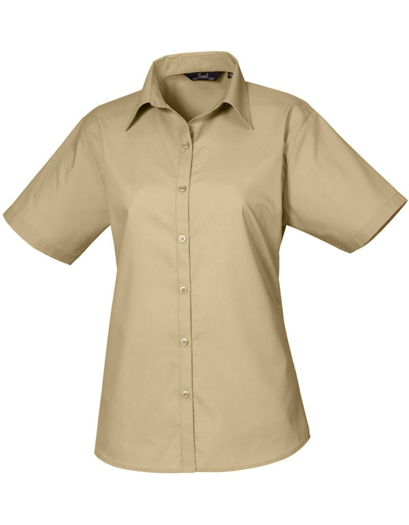 PR 302 Bluză din poplin cu mânecă scurtă
