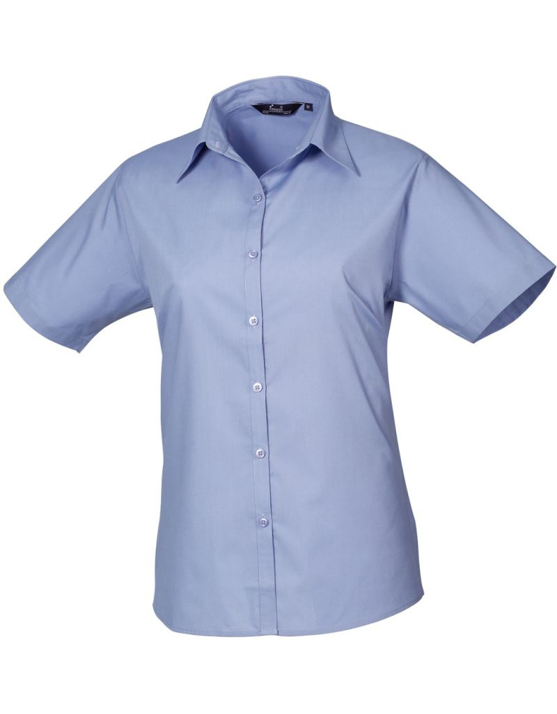 PR 302 Bluză din poplin cu mânecă scurtă