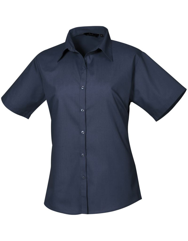 PR 302 Bluză din poplin cu mânecă scurtă