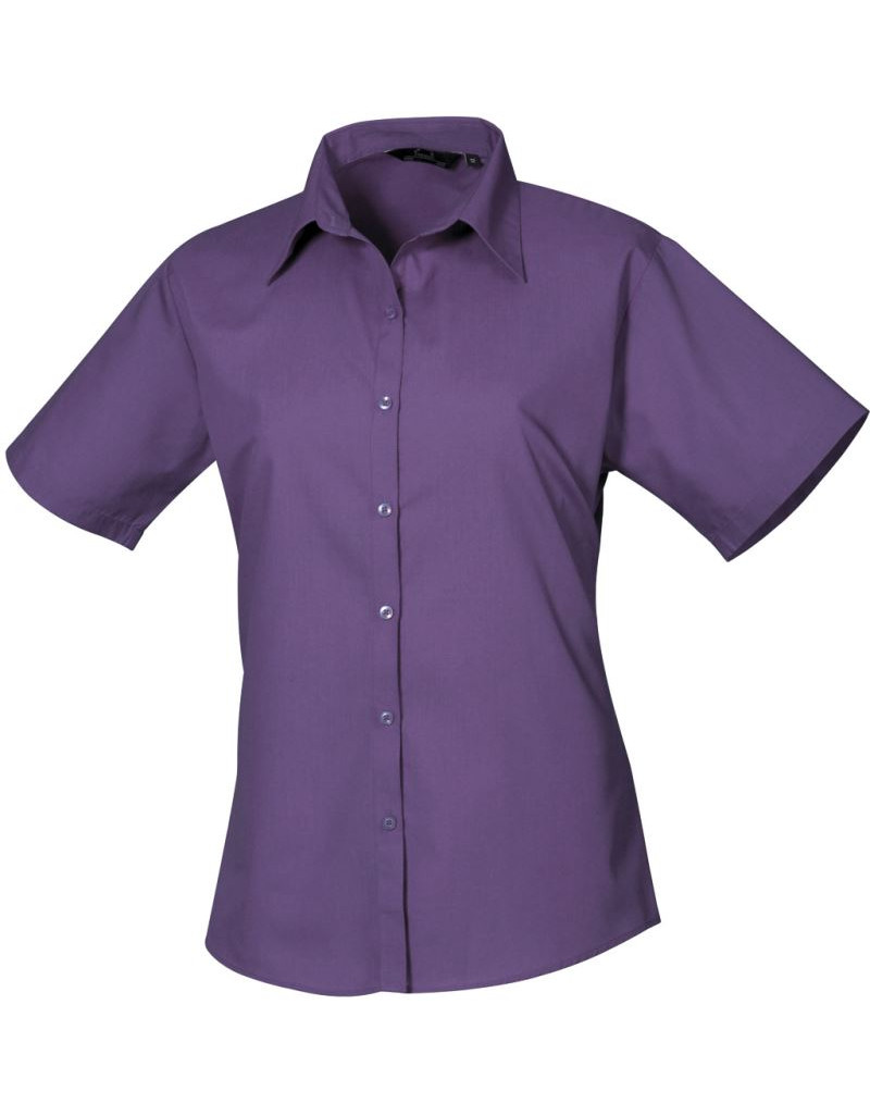 PR 302 Bluză din poplin cu mânecă scurtă