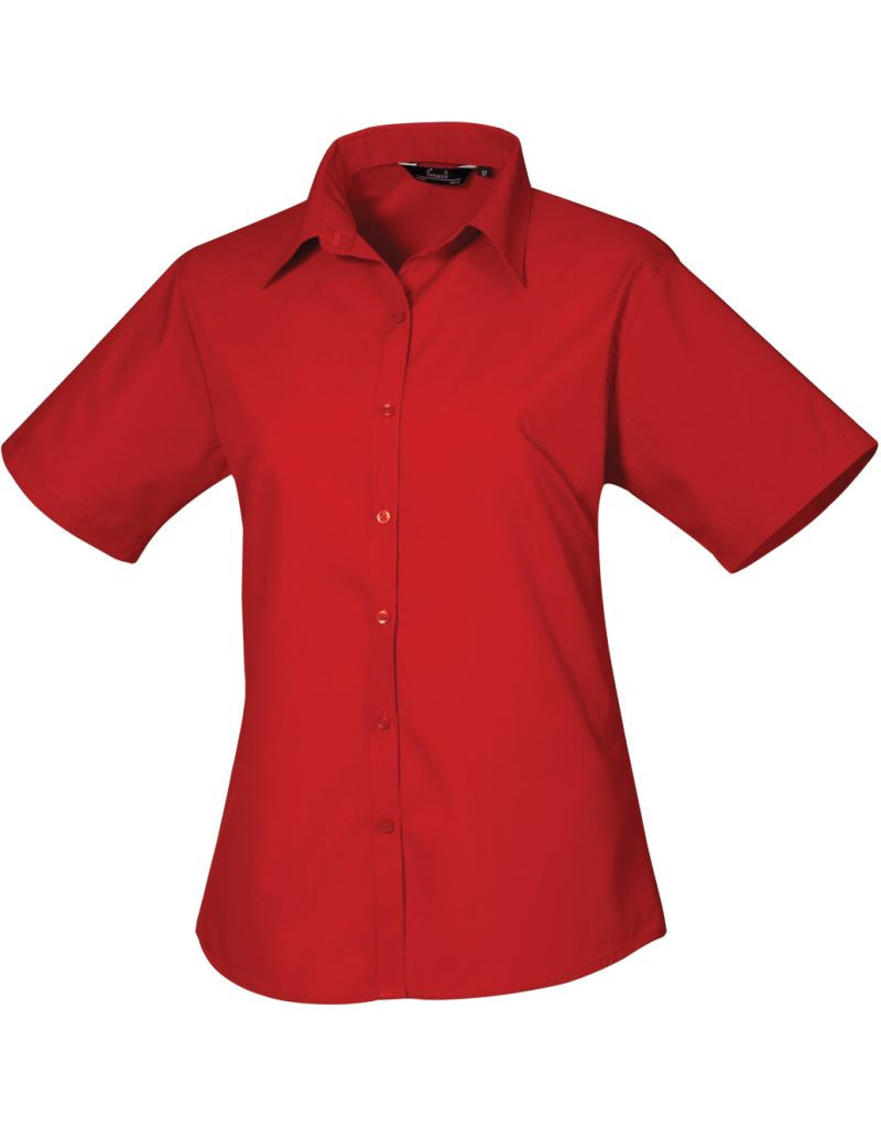 PR 302 Bluză din poplin cu mânecă scurtă
