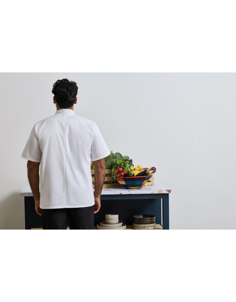 Jachetă de bucătar cu mânecă scurtă