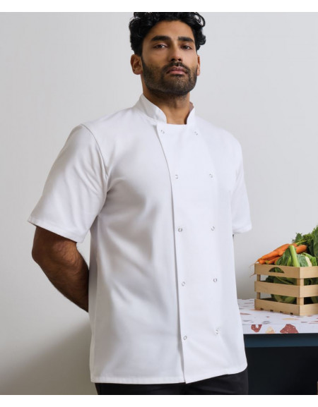 Jachetă de bucătar cu mânecă scurtă