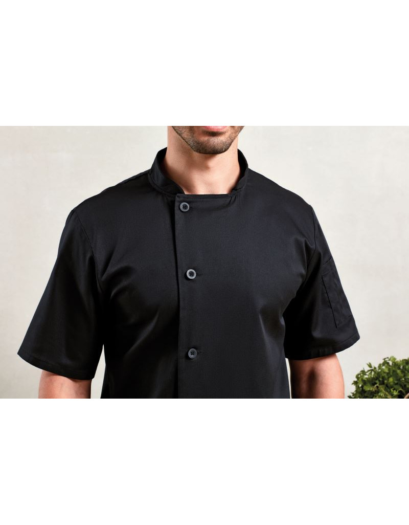 Jachetă de bucătar cu mânecă scurtă