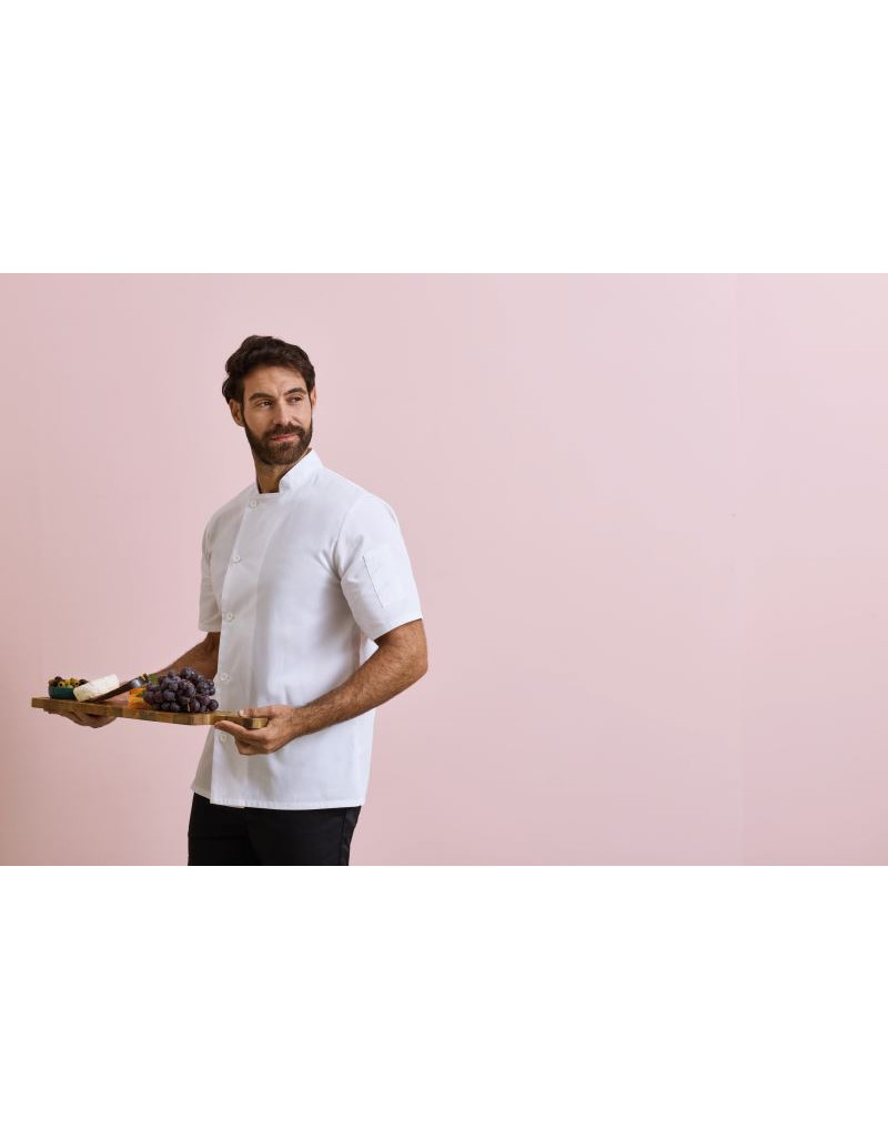 Jachetă de bucătar cu mânecă scurtă