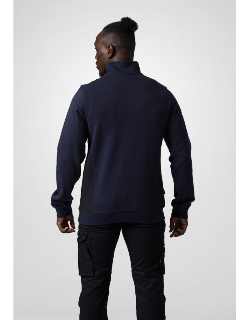 2128 Bluză 1/2 Zip Pulover de lucru Heavy Doubleface cu fermoar 1/4